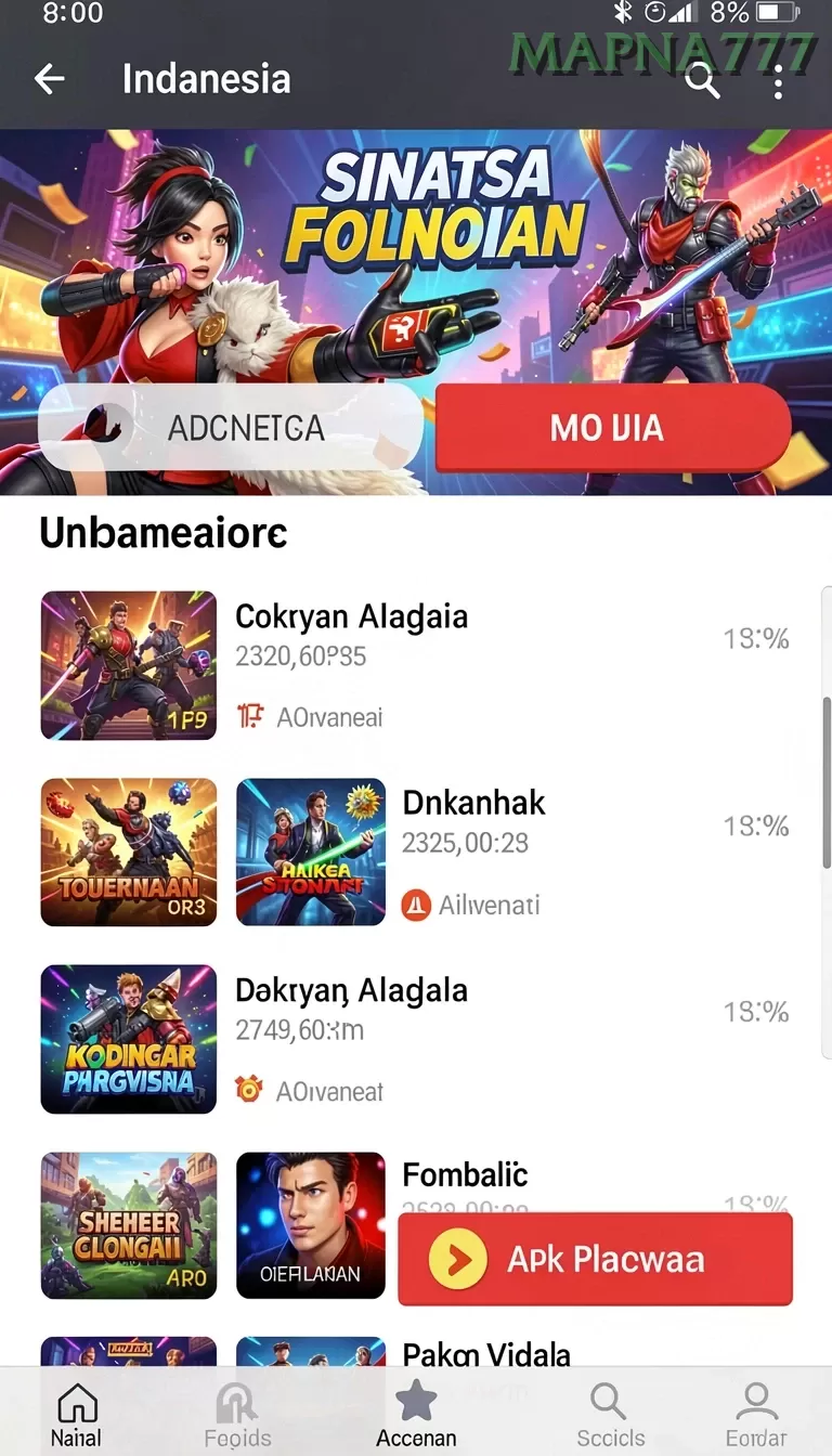 Cuplikan layar LUXURY333 — menu navigasi